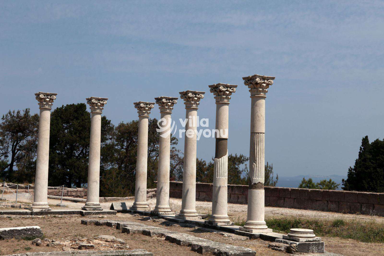 kos adası antik sütun kalıntıları