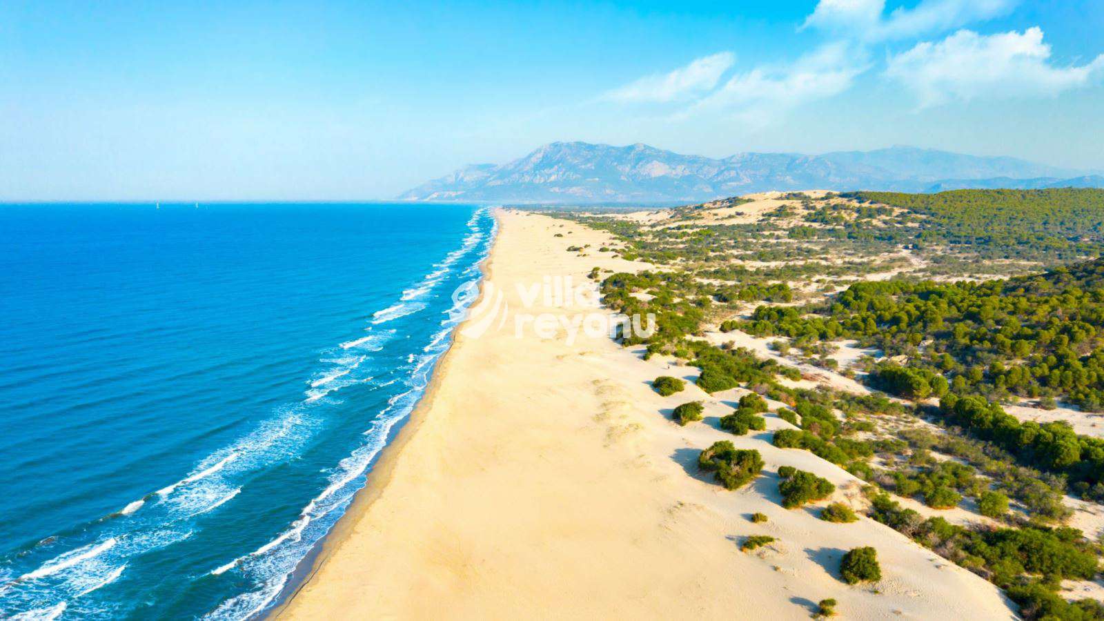 patara plajı panoramik manzara